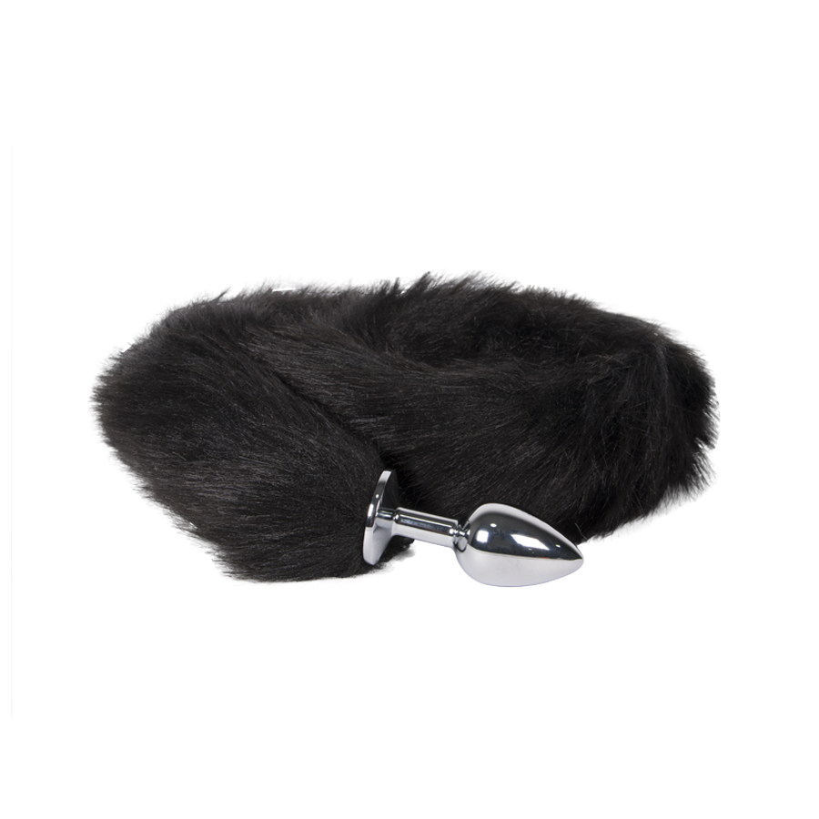 Plug Anal Gato Largo Negro