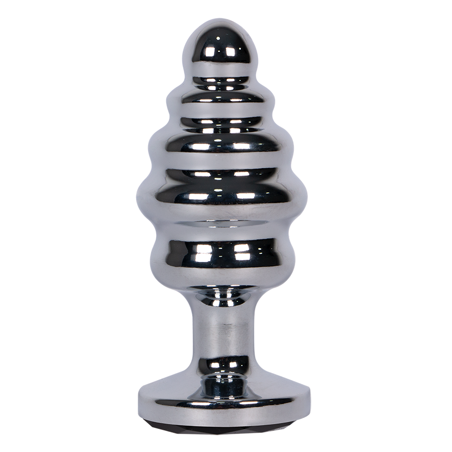 Plug Anal Drill Gema negra Talla L