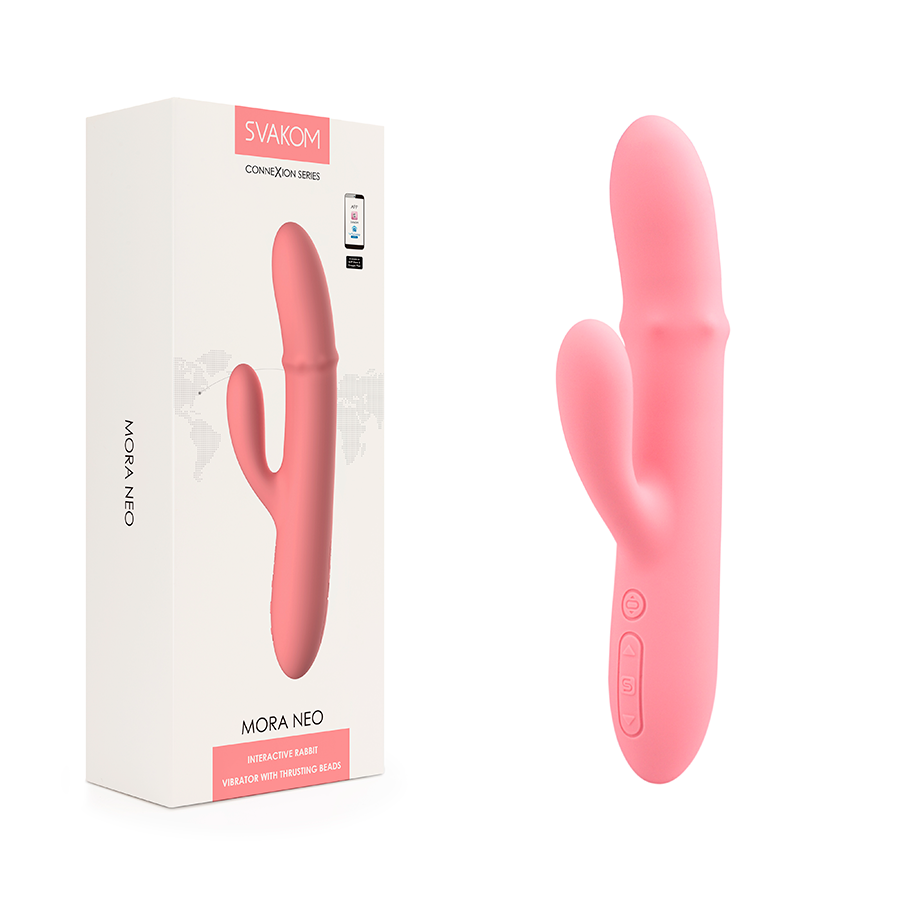 Vibrador Dobe Estimulación Mora NEO Peach Pink Controlado por APP Global By Svakom