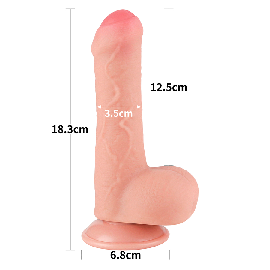 Dildo Realista 7'' Sliding Skin Dual Layer Dong