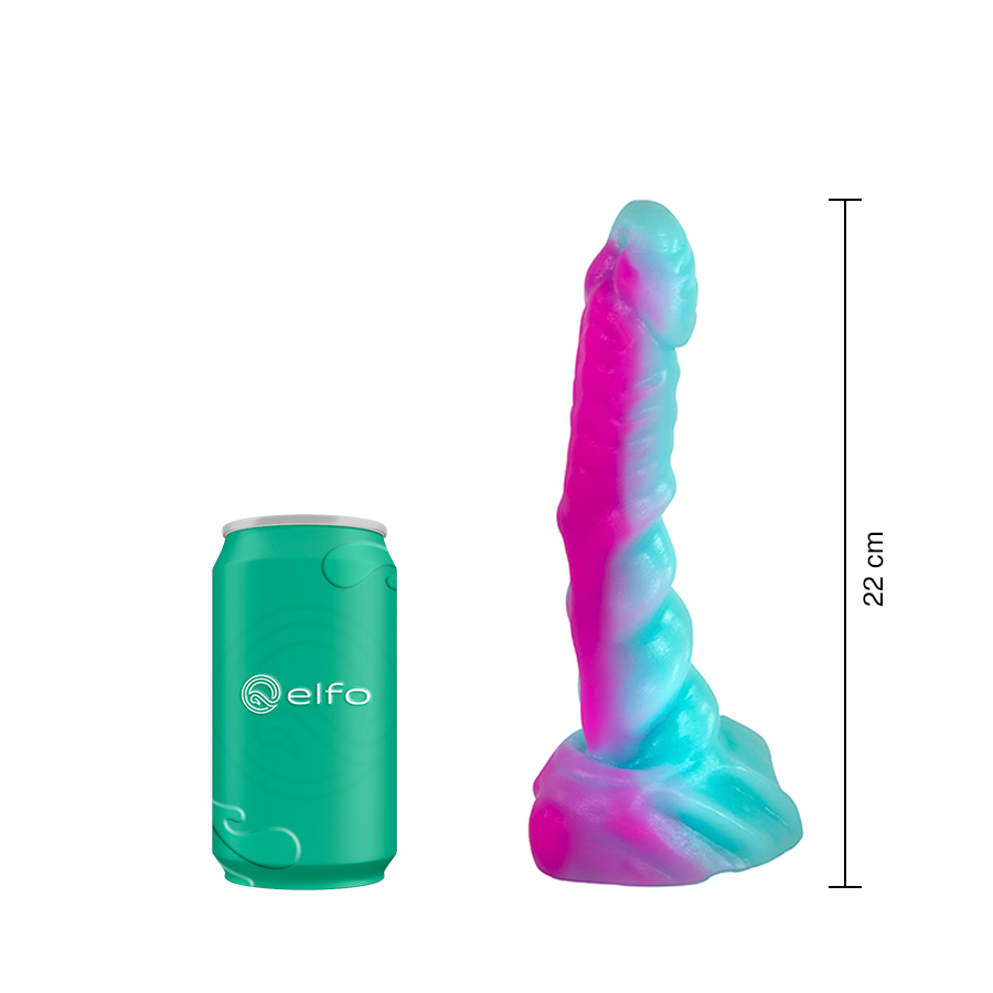Dildo Anfibio Mediano Verde Fucsia