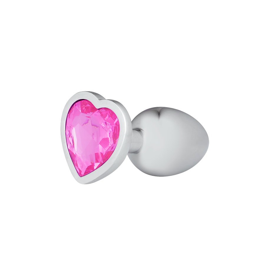 Plug Anal Corazón Gema Fucsia Talla M