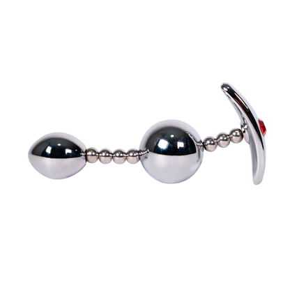 Plug Anal Double Egg Gema Roja