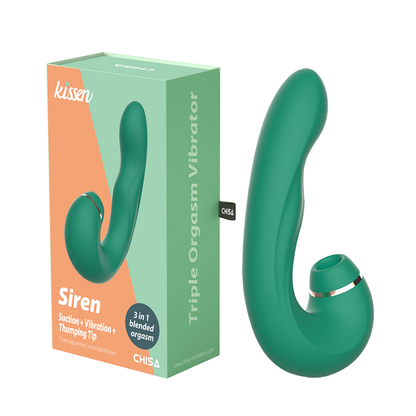 Vibrador Doble Estimulador Siren Green