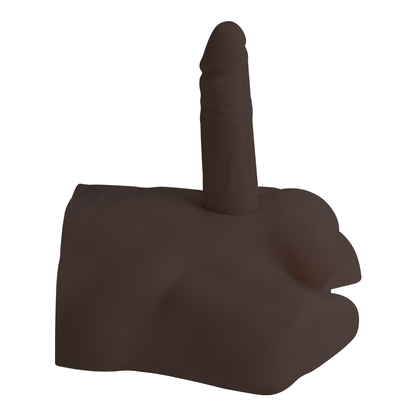 Premium Silicone Realistic Medio Torso de Dildo Intercambiable Brown