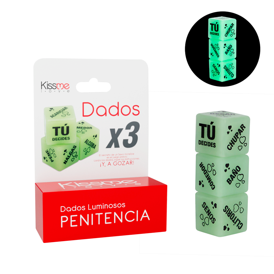 Dados Penitencia Luminosos X3