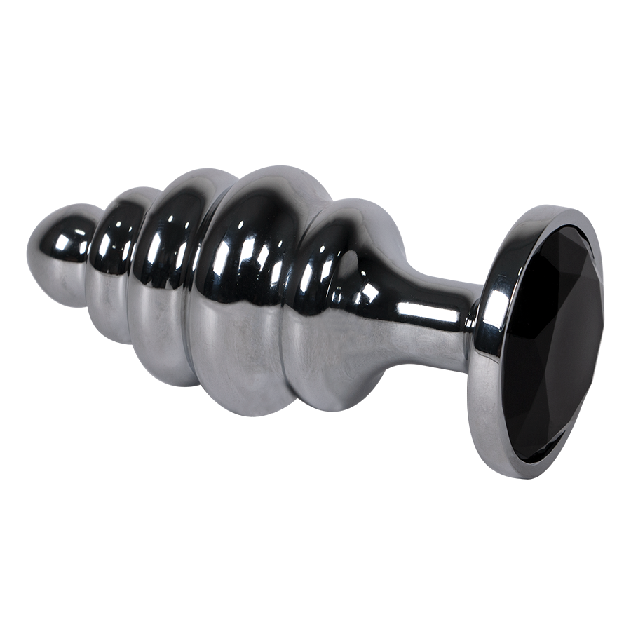 Plug Anal Drill Gema negra Talla L