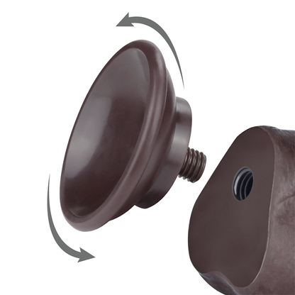 Dildo Realista 7.5'' Sliding Skin Dual Layer Dong Black