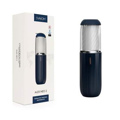 Masturbador Alex NEO 2 Azul Oscuro Controlado por APP Global by Svakom