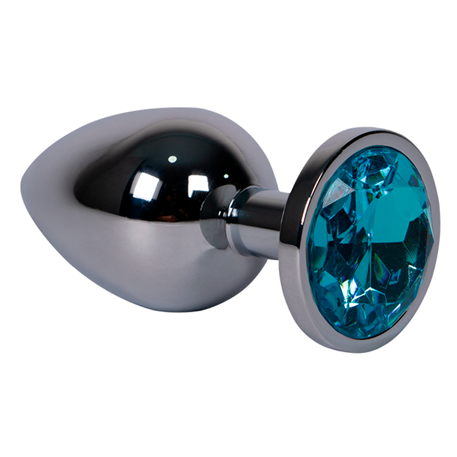 Plug Anal Gema Azul Claro Talla L