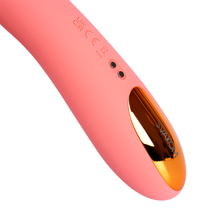 Vibrador Para Punto G Ava NEO Rosa Durazno Controlado por APP Global By Svakom