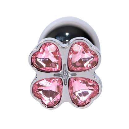 Plug Anal Trébol Gema Rosa Talla S