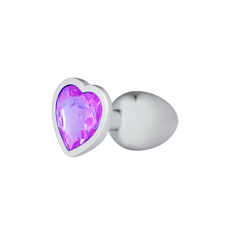 Plug Anal Corazón Gema Violeta Talla S