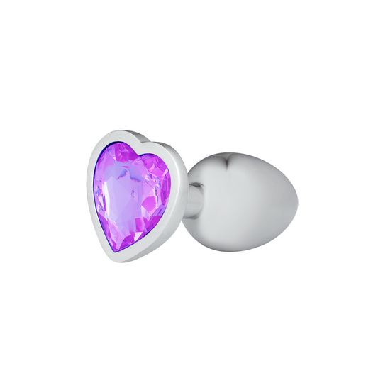 Plug Anal Corazón Gema Violeta Talla S