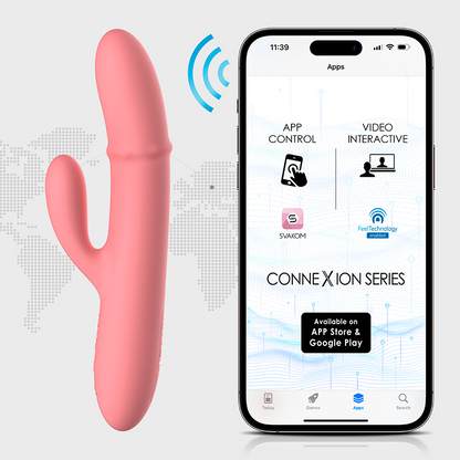 Vibrador Dobe Estimulación Mora NEO Peach Pink Controlado por APP Global By Svakom