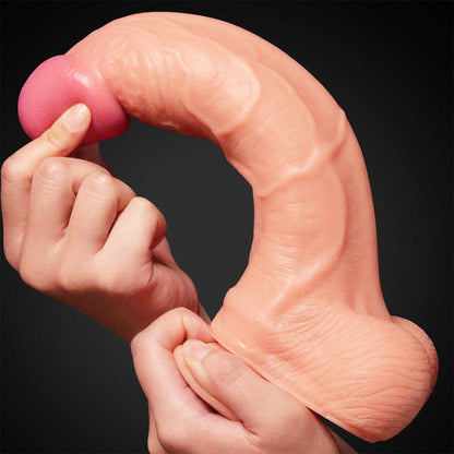 Dildo Realista 10" Dual Layer Platinum Silicone Cock