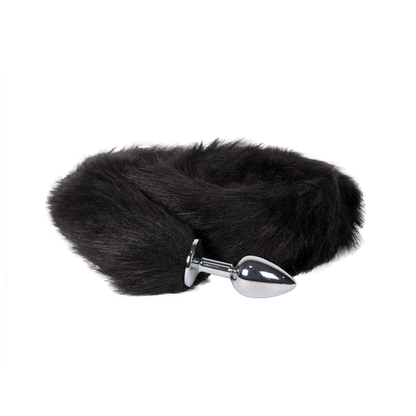 Plug Anal Gato Largo Negro