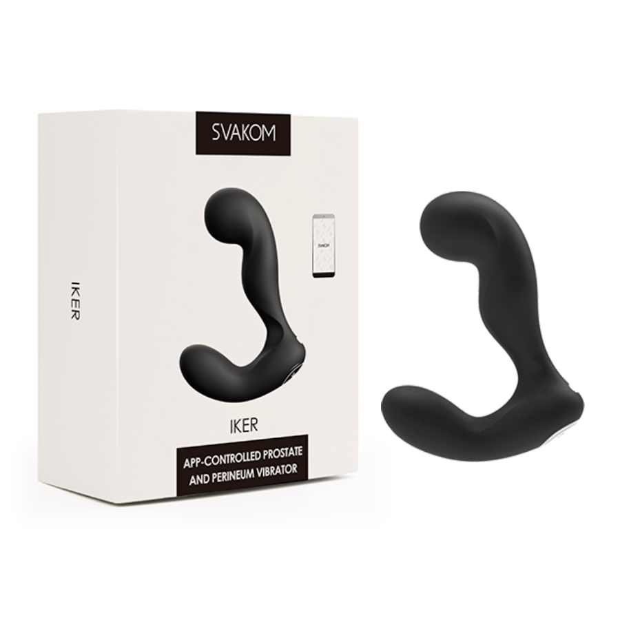 Estimulador de Próstata y Perineo Iker Negro Controlado por APP Global By Svakom