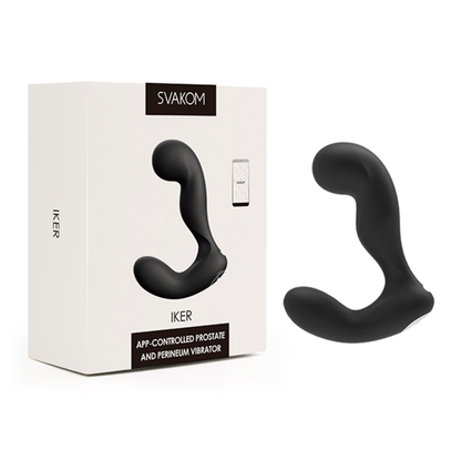 Estimulador de Próstata y Perineo Iker Negro Controlado por APP Global By Svakom
