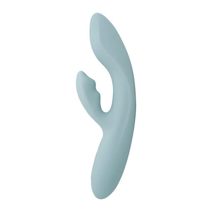 Vibrador de Doble Estimulación Flexible Chika Gris Turquesa Controlado por APP Global By Svakom