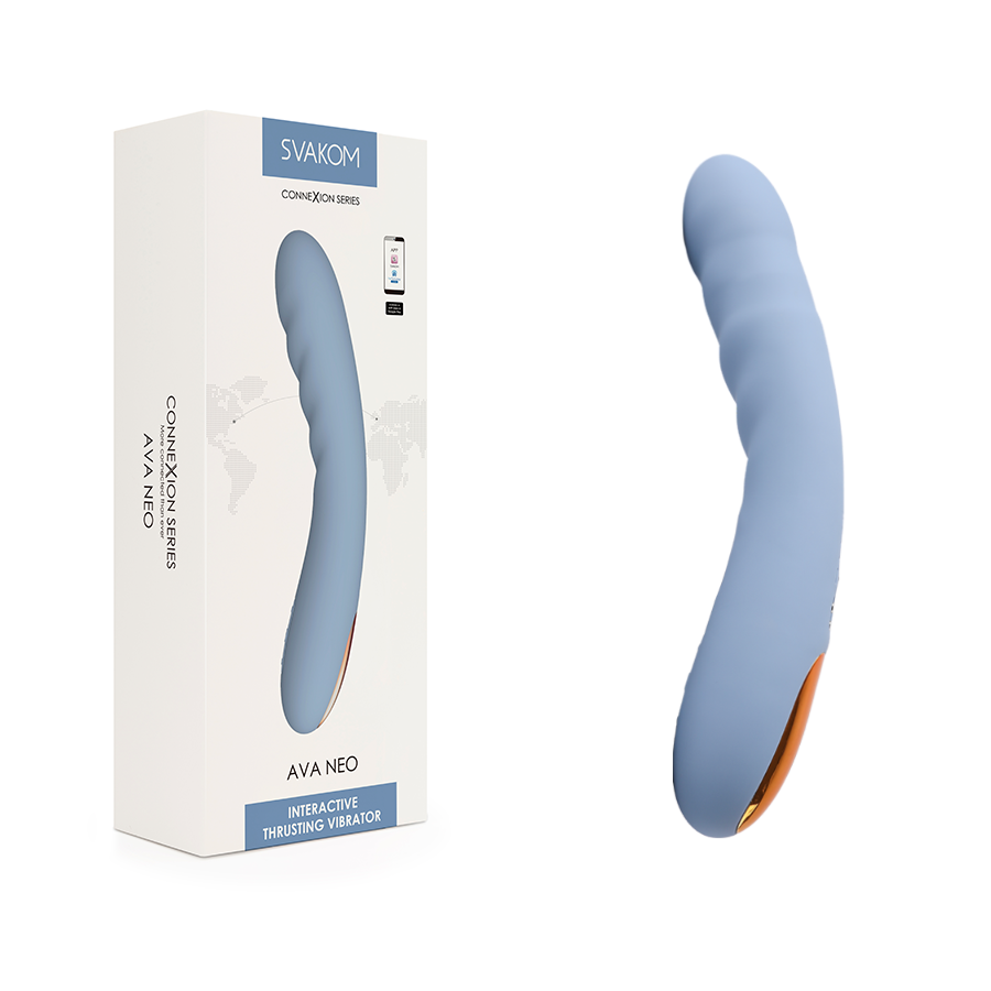 Vibrador para Punto G Ava NEO Azul Controlado por APP Global By Svakom