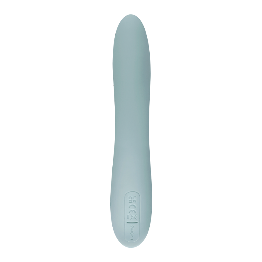 Vibrador de Doble Estimulación Flexible Chika Gris Turquesa Controlado por APP Global By Svakom