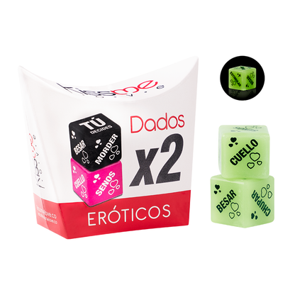 DADOS ERÓTICOS LUMINOSOS X 2